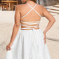 Kaylah A-line Square Short/Mini Lace Homecoming Dress DLP0020503