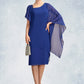 Erin Sheath/Column V-neck Knee-Length Chiffon Mother of the Bride Dress With Beading Sequins DL126P0015013
