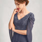 Miranda A-Line V-neck Floor-Length Chiffon Lace Mother of the Bride Dress With Beading Sequins DL126P0015022