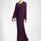Kylie Sheath/Column Scoop Neck Ankle-Length Chiffon Mother of the Bride Dress With Beading Sequins DL126P0015024
