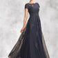 Mariah A-Line Scoop Neck Floor-Length Tulle Lace Mother of the Bride Dress With Beading DL126P0015029