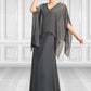 Kelly A-line V-Neck Floor-Length Chiffon Mother of the Bride Dress With Beading Sequins DL126P0015031