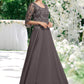 Giuliana A-Line Scoop Neck Floor-Length Chiffon Lace Mother of the Bride Dress With Beading Sequins DL126P0015036