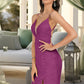 Chanel Bodycon V-Neck Short/Mini Lace Homecoming Dress DLP0020496