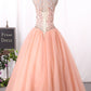 Ball Gown High Neck Quinceanera Dresses Tulle With Applique Lace Up