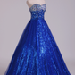 New Arrival Prom Gown Embellished With Beads&Sequince Tulle Sweetheart Floor Length