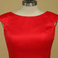 2024 Red Sheath Bateau Mother Of The Bride Dresses Satin With Sash Open Back