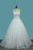 Strapless Ball Gown Tulle Wedding Dresses With Beads And Applique