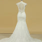 2024 Wedding Dresses V Neck Cap Sleeve With Applique Mermaid Lace