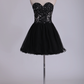 A Line Homecoming Dresses Sweetheart With Beads And Applique Short/Mini