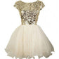 2024 Homecoming Dresses Ball Gown Scoop Neck Short Sleeve Sequin Organza Dulce Cut Short/Mini