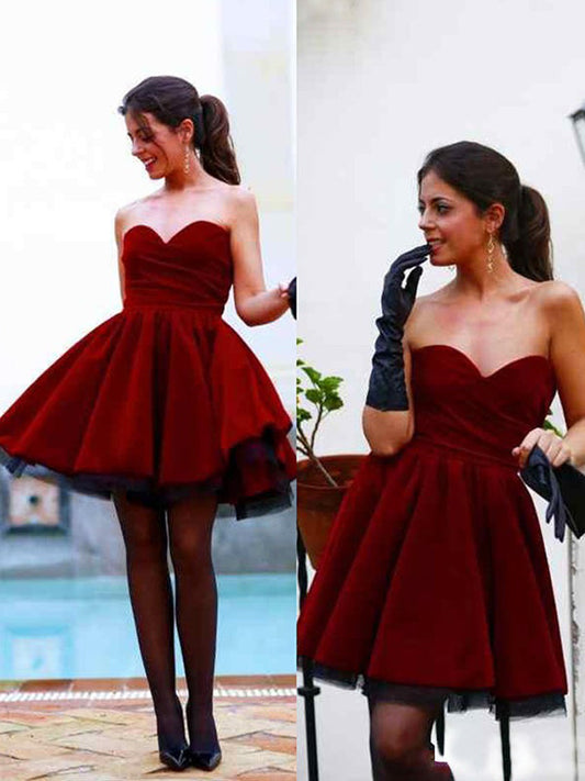 2024 Monserrat Ball Gown Sweetheart Sleeveless Ruched Pleated Homecoming Dresses Cut Short/Mini
