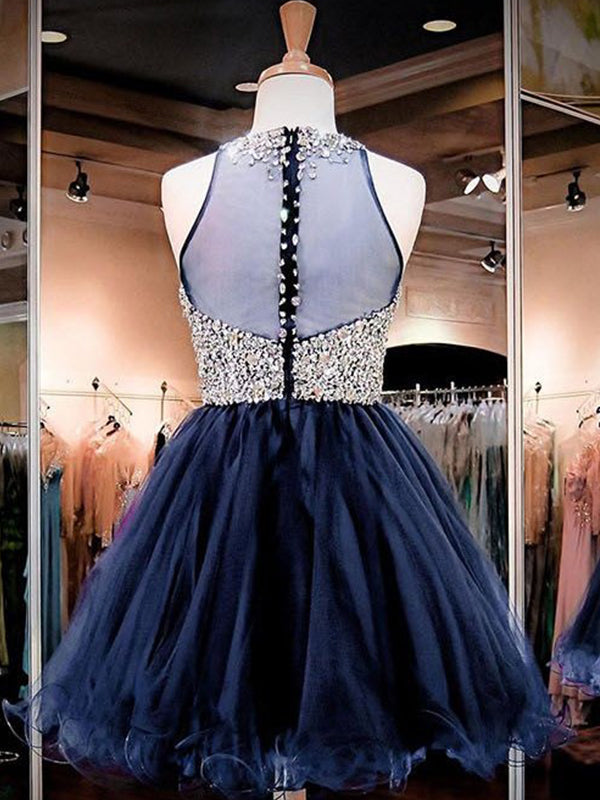 2024 Ball Homecoming Dresses Gown Scoop Neck Sleeveless Beading Angeline Organza Cut Short/Mini