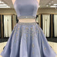 2024 A-Line Jewel Homecoming Dresses Neck Diana Sleeveless Cut Out Back Beading Two Piece Cut Short/Mini