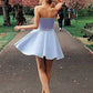 Tia 2024 Homecoming Dresses A-Line Strapless Sleeveless Cut Short/Mini