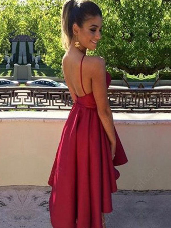 High Homecoming Dresses Low Pleated Halter Esperanza Sleeveless Cut Out Short Backless