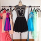 Jewel Sleeveless A Homecoming Dresses Line Satin Pleated Appliques Beading Lizeth Black Short