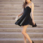 Homecoming Dresses Strapless Sweetheart Black A Line Sweetheart Yaritza Satin Backless Pleated Short