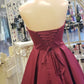 Sweetheart Detachable Spaghetti Homecoming Dresses Straps A Line Backless Lace Up Journey Satin