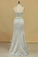 Satin Floor Length Two-Piece Prom Dresses Sweetheart Beaded Bodice Mermaid