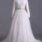 Muslim Wedding Dresses Sweetheart Ball Gown Sweep/Brush Train Organza With Beading&Sequince
