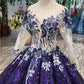 Ball Gown Ombre Sparkly Long Sleeve Sequins Prom Dresses, Quinceanera Dresses SRS15066