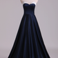 Bicolor Prom Dresses Sweetheart A Line Satin Court Train