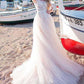 Tulle Scoop Neckline Pink A-line Lace Appliques Long Sleeves Bowknot Wedding Dresses JS311