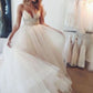 Summer Tulle V-Neck Garden Elegant Bridal Gowns Chiffon Wedding Gowns JS239