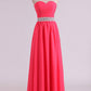 New Arrival Prom Dresses Sweetheart Ruched Bodice With Beading Chiffon
