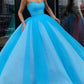 Ball Gown Sweetheart Prom Dress, Princess Floor Length Tulle Quinceanera Dresses