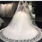 2024 Ball Gown Bateau Long Sleeves Tulle Wedding Dresses With Applique And Beads