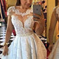 A-Line Scalloped-Edge Mya Homecoming Dresses Cap Sleeves Short White Lace 2024 with Lace
