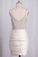 Spaghetti Straps Sheath Collection Homecoming Dresses With Beadings Short/Mini