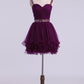 Homecoming Dresses Sweetheart Tulle With Ruffles And Beading Mini