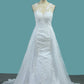 Mermaid Wedding Dresses Tulle Scoop With AppliqueCourt Train Detachable