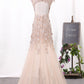 Mermaid Scoop Wedding Dresses Tulle With Applique Court Train Open Back