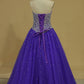 2024 Tulle Ball Gown Sweetheart With Beading Quinceanera Dresses Floor Length