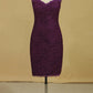 Plus Size Off The Shoulder Lace Evening Dresses Sheath/Column With Applique Grape