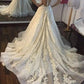 New Arrival V Neck Tulle With Applique Court Train Wedding Dresses