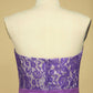 Purple Strapless Prom Dresses Mermaid Floor Length With Trumpet Lace Skirt