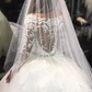 2024 Ball Gown Bateau Long Sleeves Tulle Wedding Dresses With Applique And Beads