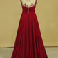 Plus Size Off The Shoulder A Line Prom Dresses With Beads & Ruffles Chiffon & Tulle