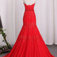 Chiffon Mermaid Sweetheart Prom Dresses With Applique