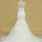 2024 Mermaid Wedding Dresses Sweetheart With Applique Tulle Court Train