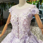 Ball Gown Lace Appliques Cap Sleeves Long Prom Dresses, Quinceanera SRS20480