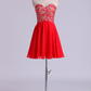 Sweetheart A Line Short/Mini Homecoming Dresses Lace & Chiffon