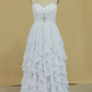 New Arrival A Line Sweetheart With Ruffles And Beads Bridesmaid Dresses