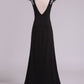 Evening Dresses Bateau Mermaid Spandex With Beads Open Back