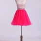 Sweetheart Homecoming Dresses A-Line Beaded Bodice Tulle